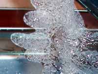 At short exposition running water
      looks like a complicated sculptural form.