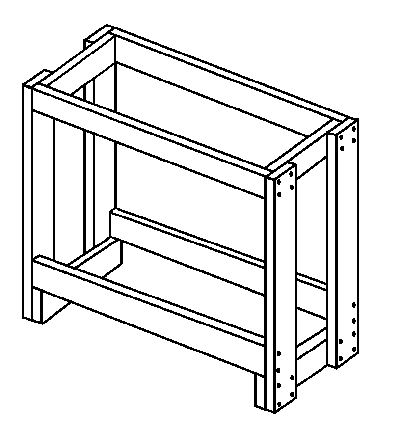 Каркас дровницы. 2 варианта.